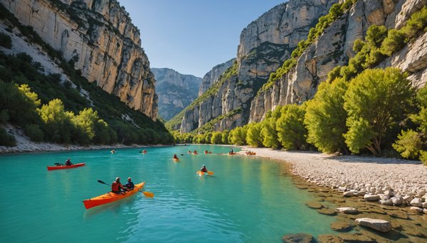 Faire du kayak dans les gorges du verdon : itinéraires avec le camping la farigoulette